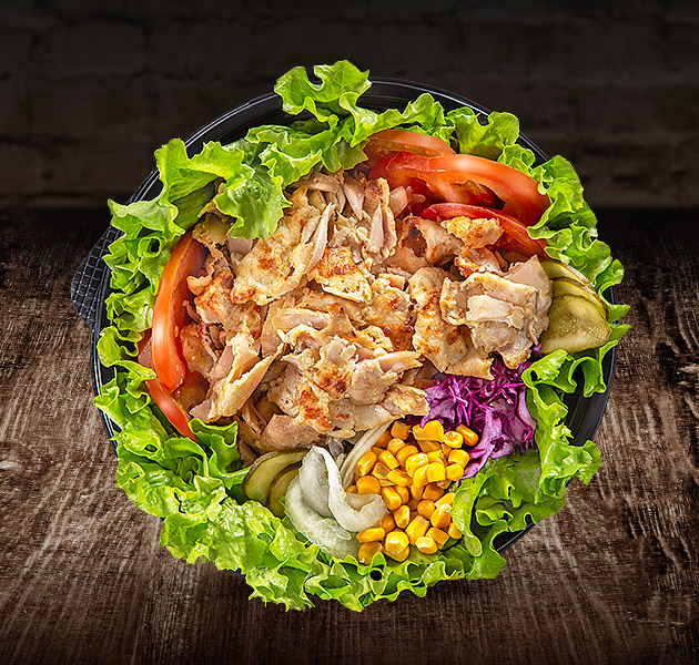 Chicken kebab salata